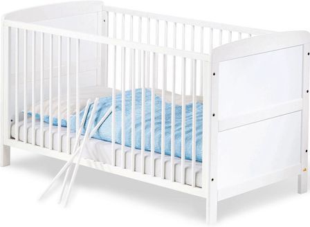 Lit bébé évolutif bois blanc Viktoria 70x140 cm