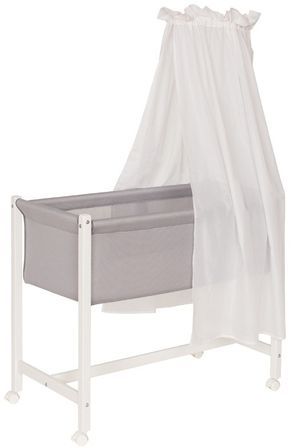 Lit berceau gris et blanc Jasmin