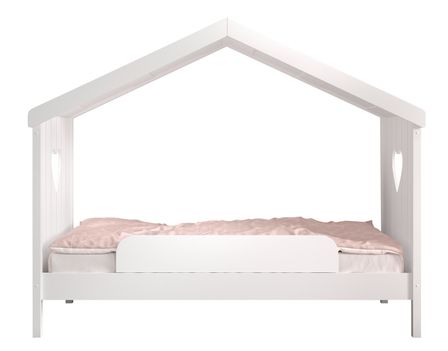 Lit cabane AMORI 90x200 – Blanc laqué