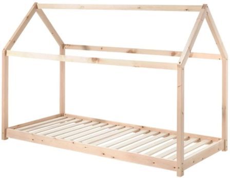 Lit cabane CABANA 70x140 ou 90x200 cm - Pin massif naturel ou blanc