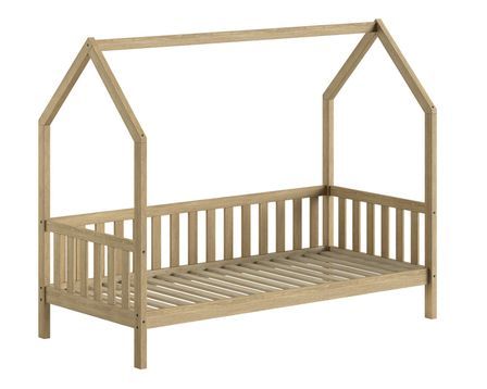 Lit cabane DALLAS 90x200 cm - Chêne massif naturel