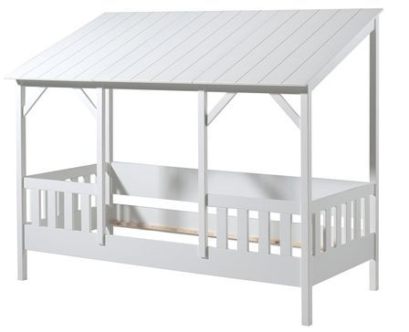 Lit cabane MILA 90x200 cm – Pin massif blanc