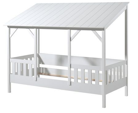 Lit cabane MILA 90x200 cm – Pin massif blanc