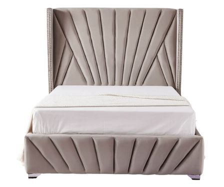 Lit capitonné velours Kalio
