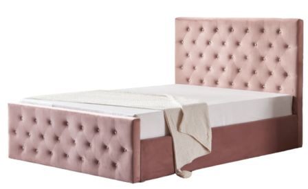 Lit coffre capitonné velours Korry