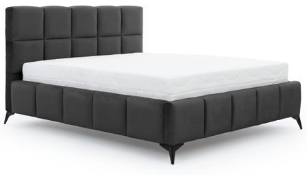 Lit coffre Mister prestige - Revêtement velours capitonné