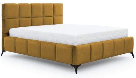 Lit coffre Mister prestige - Revêtement velours capitonné