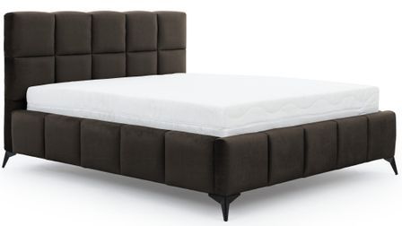 Lit coffre Mister prestige - Revêtement velours capitonné