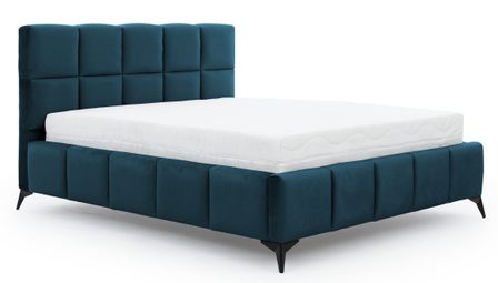 Lit coffre Mister prestige - Revêtement velours capitonné