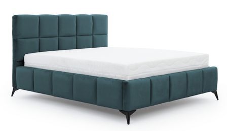 Lit coffre Mister prestige - Revêtement velours capitonné