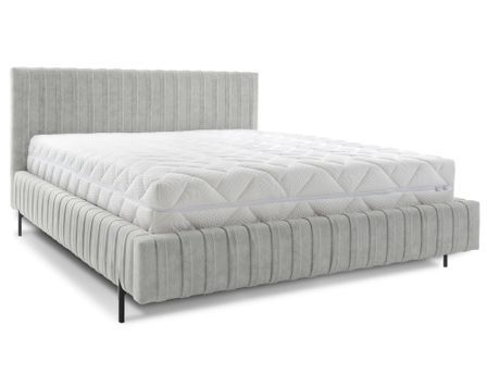 Lit coffre Plika prestige – Design et tissu doux haut de gamme pour un confort absolu