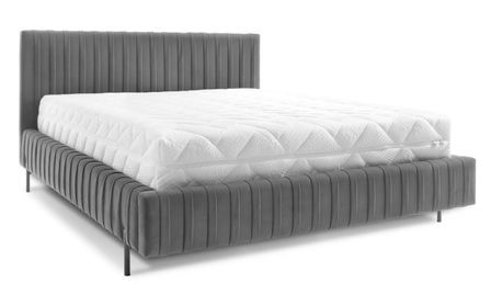 Lit coffre Plika prestige – Design et tissu doux haut de gamme pour un confort absolu