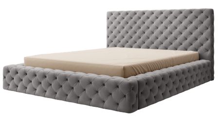 Lit coffre PRINCE en tissu capitonné – Design élégant