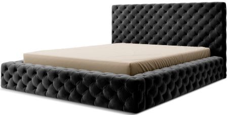 Lit coffre PRINCE en tissu capitonné – Design élégant