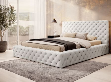 Lit coffre Prince luxe – Simili cuir capitonné