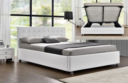 Lit coffre simili cuir Comett