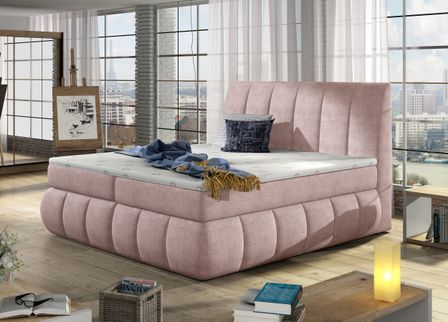 Lit continental tissu rose Florencia