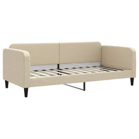 Lit de repos crème 90x200 cm tissu