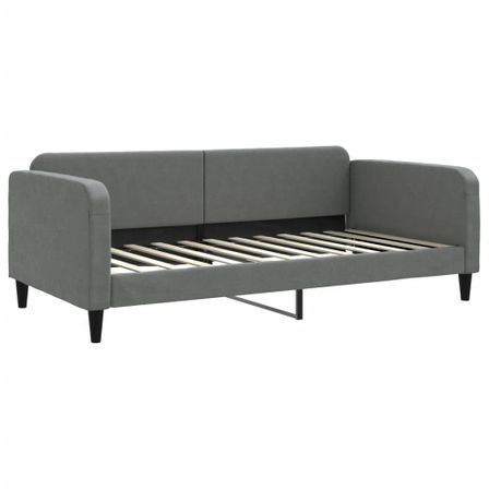 Lit de repos gris foncé 100x200 cm tissu