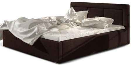Lit double avec sommier Berlino - Tissu rembourré