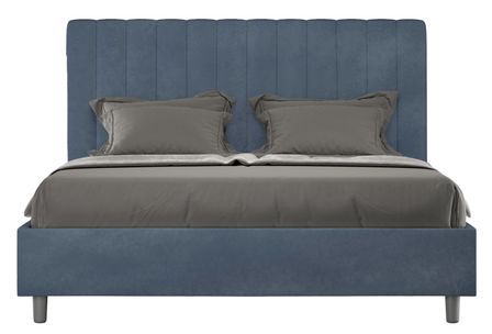 Lit double matelassé aux lignes verticales microfibre Nora