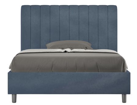 Lit double matelassé aux lignes verticales microfibre Nora