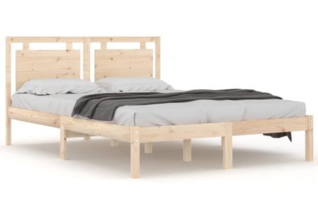 Lit en bois massif naturel 160x200 cm Montak