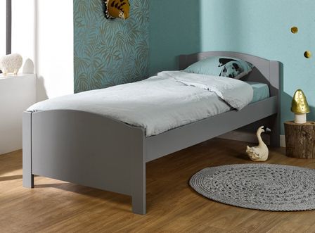 Lit enfant 90x200 cm pin massif gris Opale