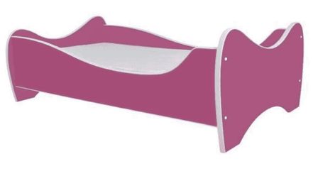 Lit enfant avec matelas uni Fuchsia 70x140 cm