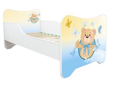 Lit enfant avec sommier et matelas Ourson 70x140 cm