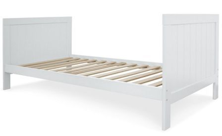 Lit enfant pin massif blanc Calèche 90x190 cm