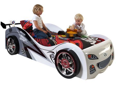 Lit enfant voiture de course 90x200 cm KARDY – Sommier inclus