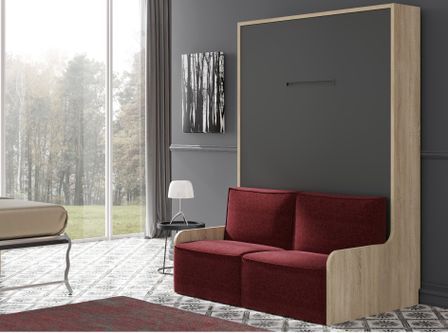 Lit escamotable autoporteur vertical 140x190 Kozza
