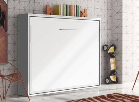 Lit escamotable horizontal 90x190 cm Valeria - Pieds synchronisés