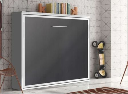 Lit escamotable horizontal 90x190 cm Valeria - Pieds synchronisés