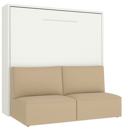 Lit escamotable horizontal avec banquette & coffres LOGIA