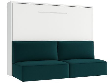 Lit escamotable horizontal avec banquette & coffres LOGIA