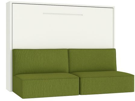 Lit escamotable horizontal avec banquette & coffres LOGIA