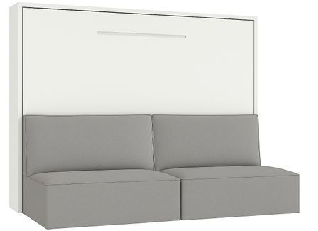 Lit escamotable horizontal avec banquette & coffres LOGIA