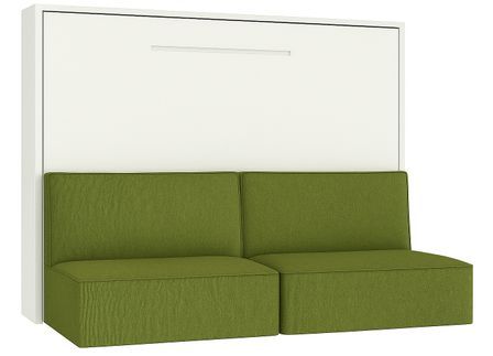 Lit escamotable horizontal avec banquette & coffres LOGIA