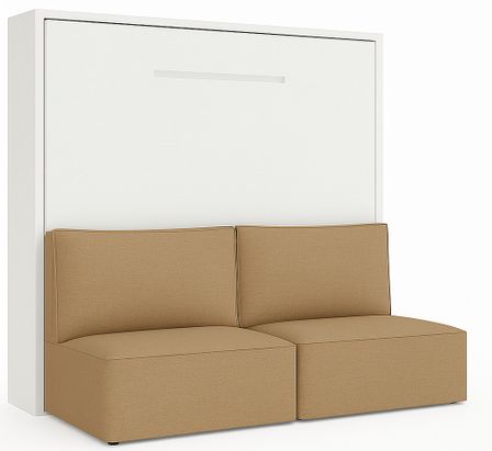 Lit escamotable horizontal avec banquette & coffres LOGIA