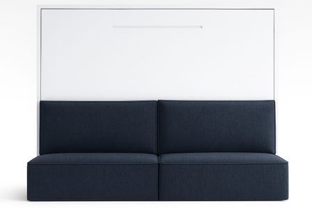 Lit escamotable horizontal avec banquette & coffres LOGIA