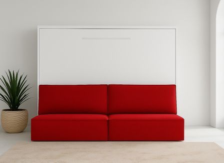 Lit escamotable horizontal avec banquette & coffres LOGIA