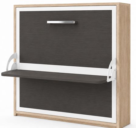 Lit escamotable horizontal avec bureau BONA - Ouverture automatique assistée - Version renforcée