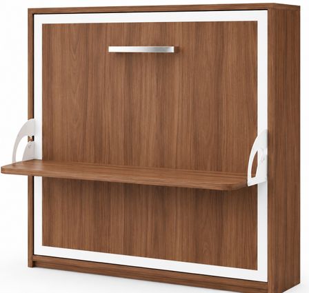 Lit escamotable horizontal avec bureau BONA - Ouverture automatique assistée - Version renforcée