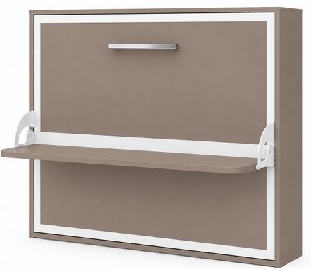 Lit escamotable horizontal avec bureau BONA - Ouverture automatique assistée - Version renforcée