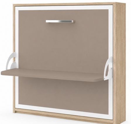 Lit escamotable horizontal avec bureau BONA - Ouverture automatique assistée - Version renforcée