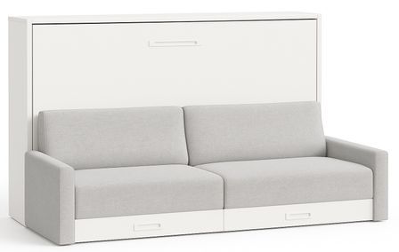 Lit escamotable horizontal avec canapé et rangement VETAL