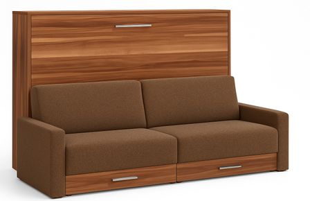 Lit escamotable horizontal avec canapé et rangement VETAL