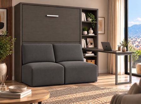 Lit escamotable horizontal avec canapé LOGIA
